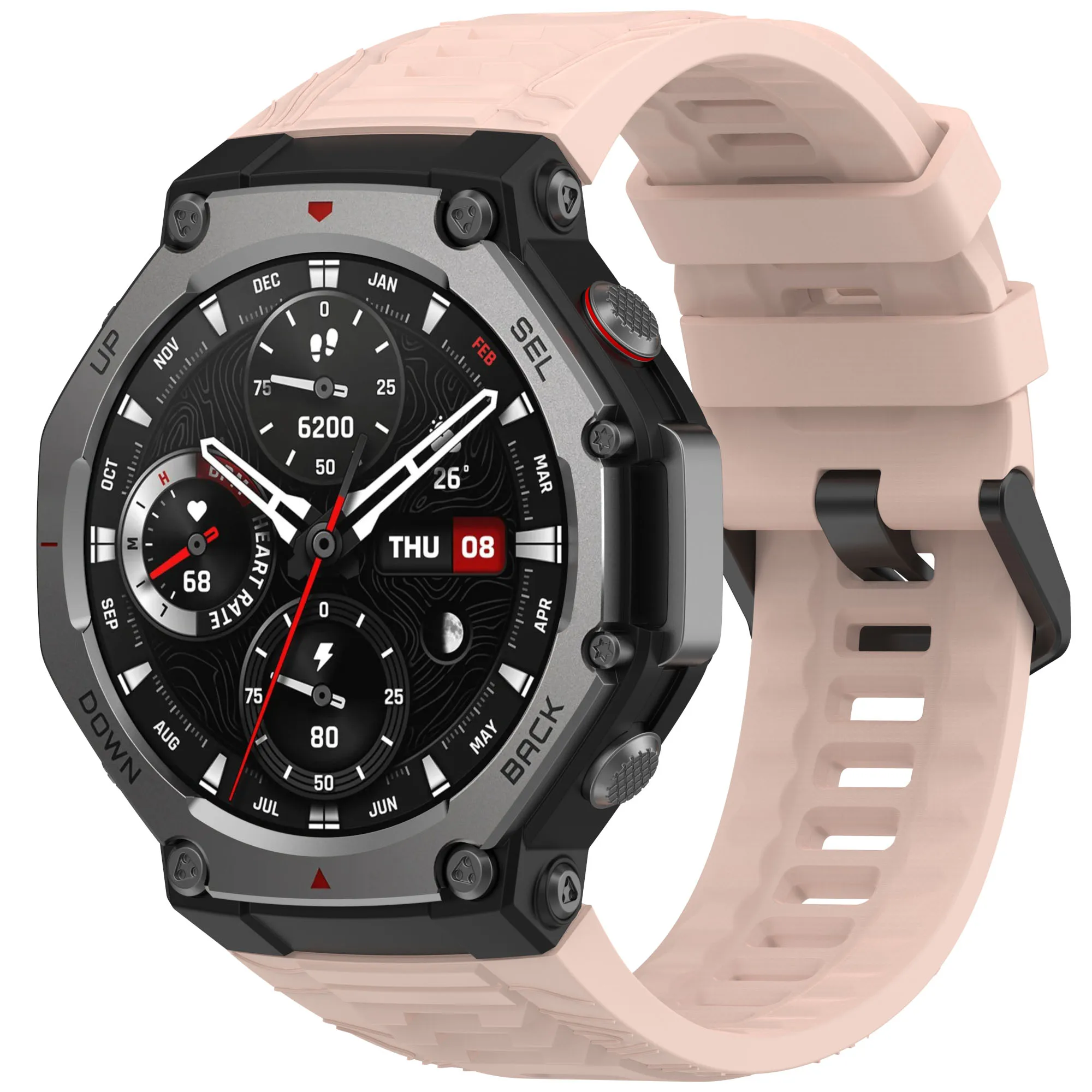 Amazfit T-Rex 3 Silicone Sport Replacement Band - Original Smartwatch Accessory Bracelet
