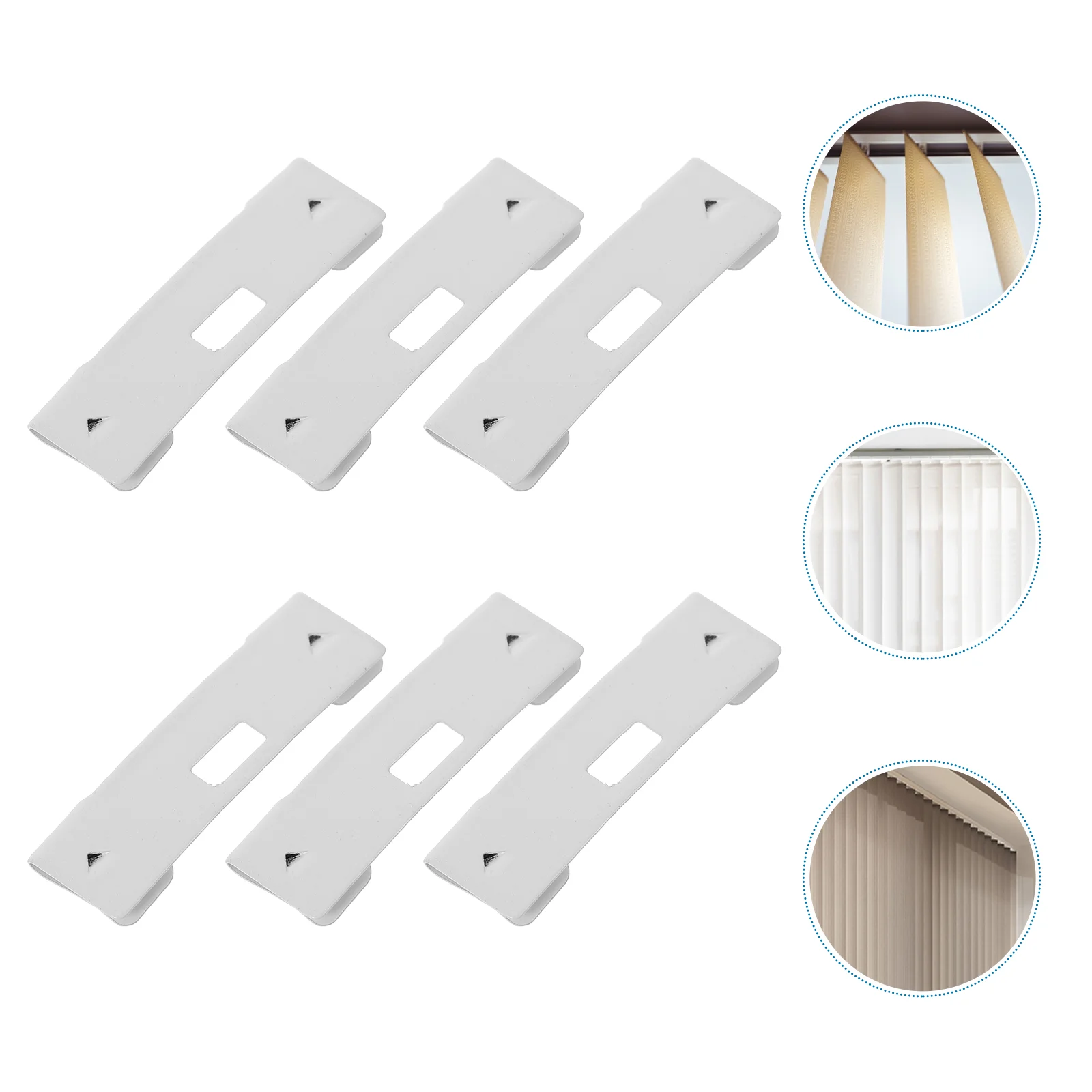 

12 Pcs Vertical Shutter Accessories Blind Vane Saver Repair Tab Curtains Sun Protection Iron Parts Clothing Hangers