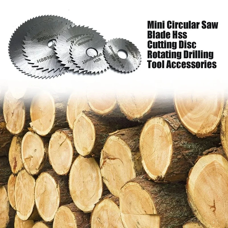 Circular Saw Blade 6Pcs Mini Circular Saw Blade Hss Cutting Disc Rotating Drilling Tool Accessories For Wood Plastic And Aluminum