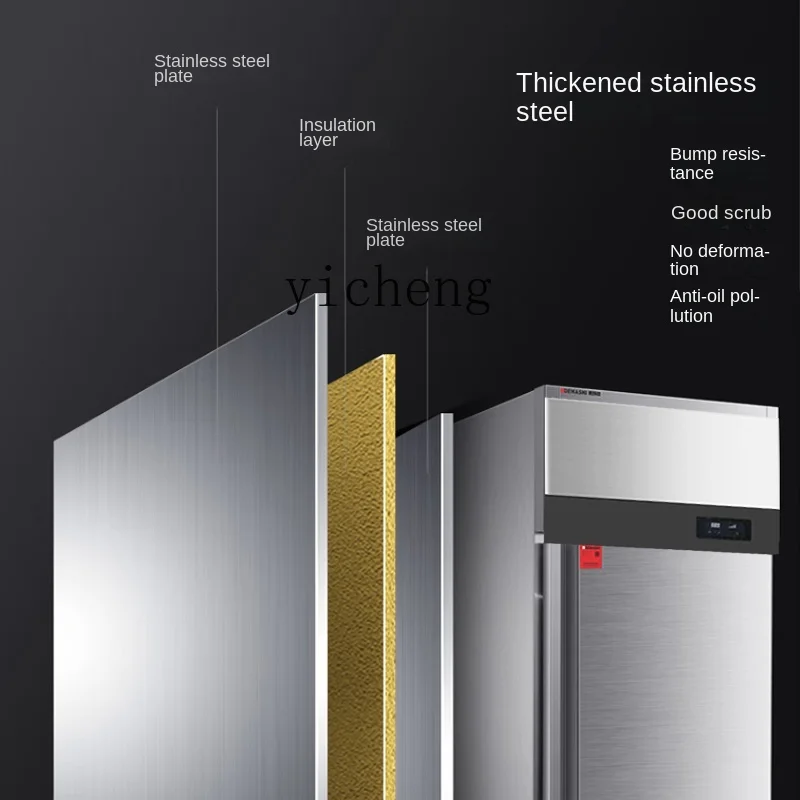 Tqh Air Cooling Frostless Two-Door Refrigerator Commercial Vertical Refrigerated Cabinet Freezer Cake Strip Freezer