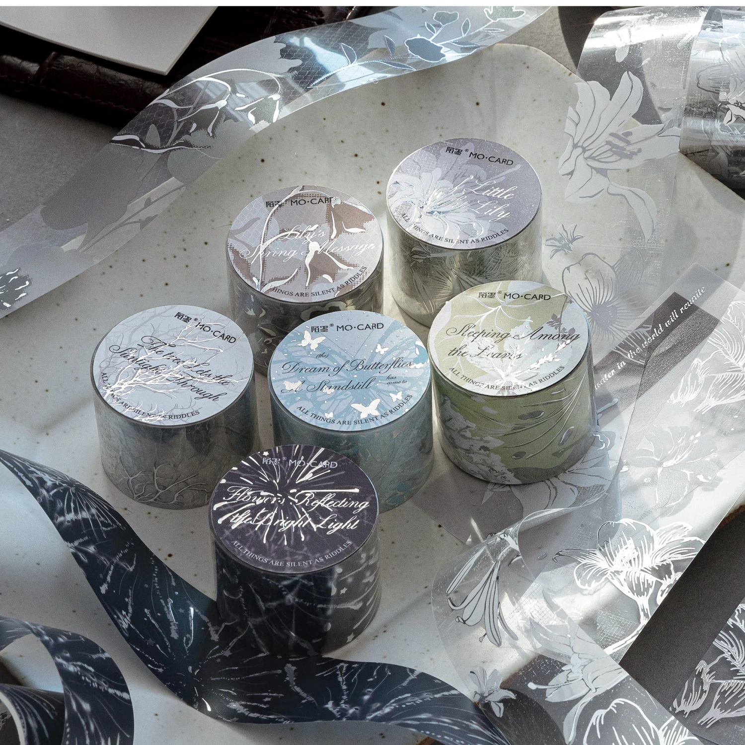 30mm * 2m 라이트 레트로 인스 아트 패턴 레이저 실버 테이프 DIY 다이어리 스크랩북 저널 용품 에스테틱 마스킹 테이프