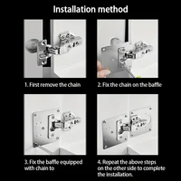 บานพับตู้ซ่อมแผ่นชุดตู้ครัวประตูบานพับแผ่นยึดหลุมแบนยึดรั้งวงเล็บเครื่องมือในครัวเรือน 4