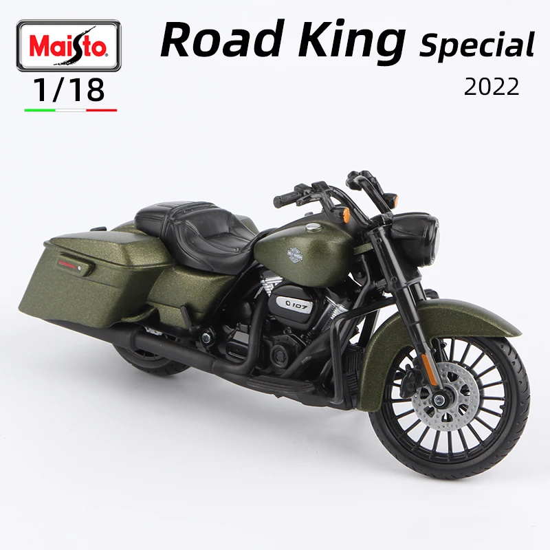 

Maisto 1:18 Harley-Davidson 2022 Road King специальная модель мотоцикла статические литые автомобили коллекционные хобби мото игрушки подарки