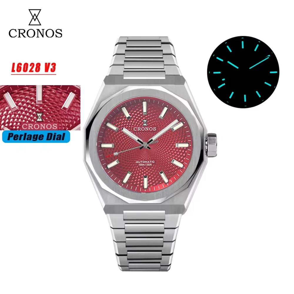 Cronos L6028 V3 Rhombus / Perlage Dial Limited 39mm PT5000 See