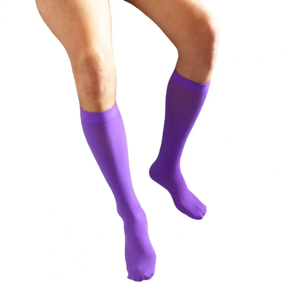

1 Pair Long Socks Shockproof Sport Socks Men Elastic Seamless Long Dress Socks
