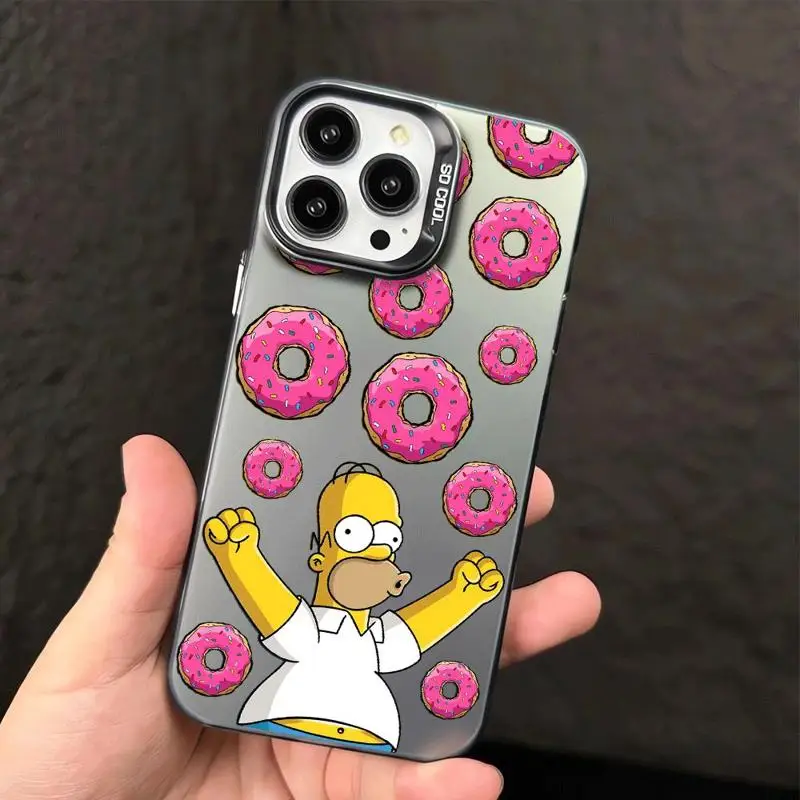 The Simpsons Donut Silicone Phone Case - Vibrant Colorful Design