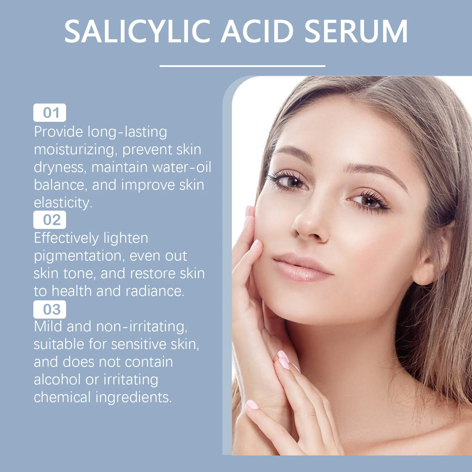 Salicylic Acid Serum Anti Acne Reduce Breakouts Fading Blemishes Shrink Pores Smoothing Repairing Pimples Removal Facial Essence 4