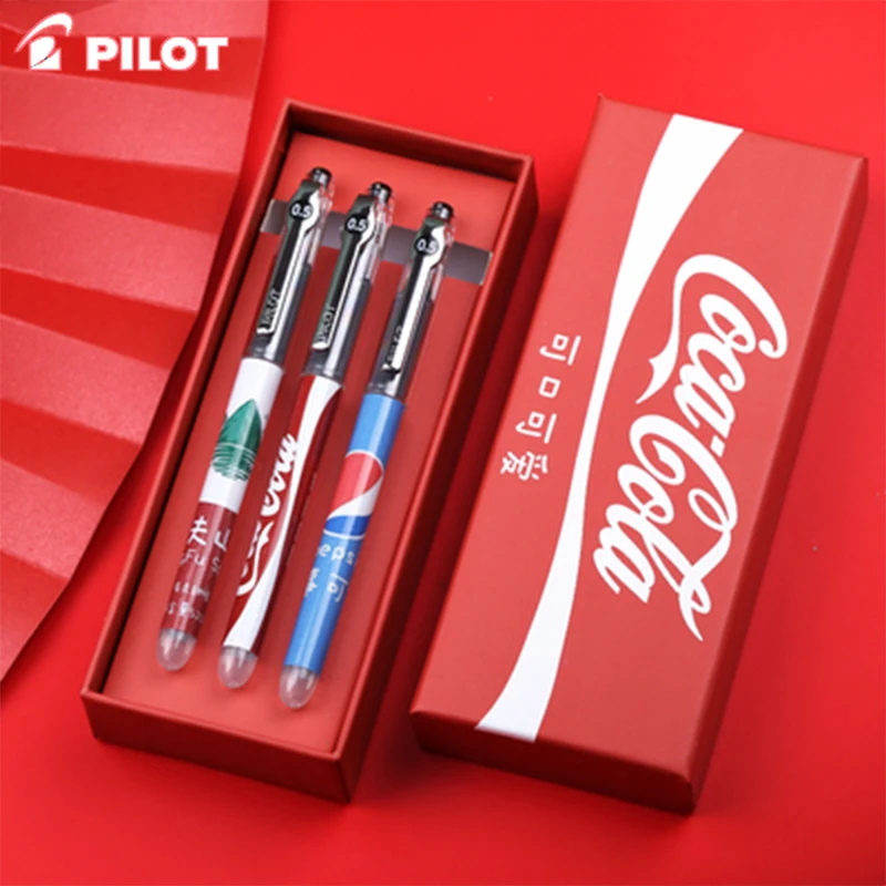 3pcs mujis style press gel pen 0 5mm student exam office signature writing pens japan ink press pen business japanese stationery 3PCS Japan Pilot Limited Gel Pen P500 Writing Smoothly and Continuously Ink Japanese Exam Pen 0.5mm Office Stationery