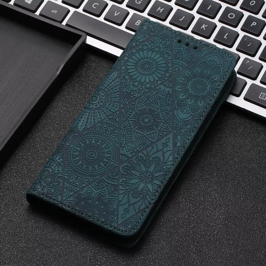 Premium Carbon Fiber Phone Case with Card Slot and Leather Flip Cover