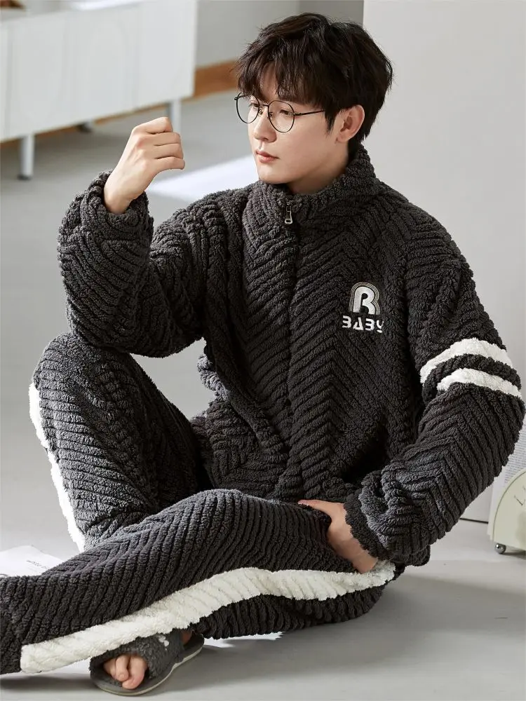 Matching Couple Pajamas Men's Winter Cholovіcha Thermal Man Plus Size Clothes for Home Men Pijama Mens Sleepwear Pyjama Set