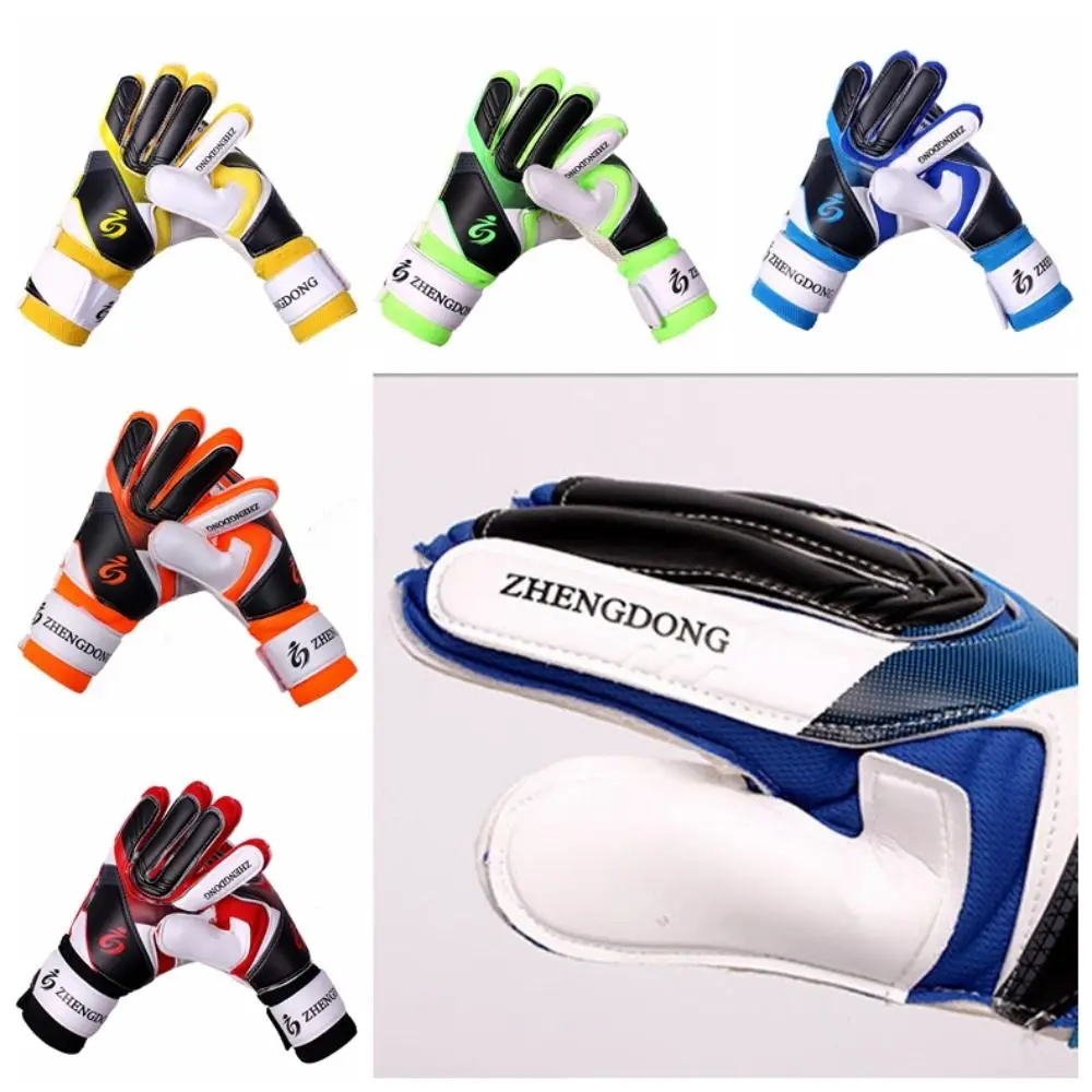 

Excellent Football Gloves Wear-resistant Thick Latex Goalkeeper Gloves Colorful Non-Slip Football Training Gloves Children