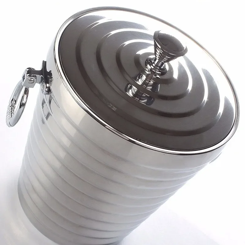 

304 1L/2L Stainless Steel Ice Bucket Portable Double Wall Insulated with Lid Hotel wine Champagne whiskey Beverage beer tools