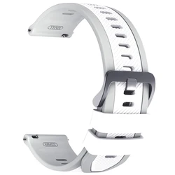 Universal 22mm Sports Silicone Watch Strap - Versatile and Durable Replacement Band - 22mm Universal (White Light Grey)