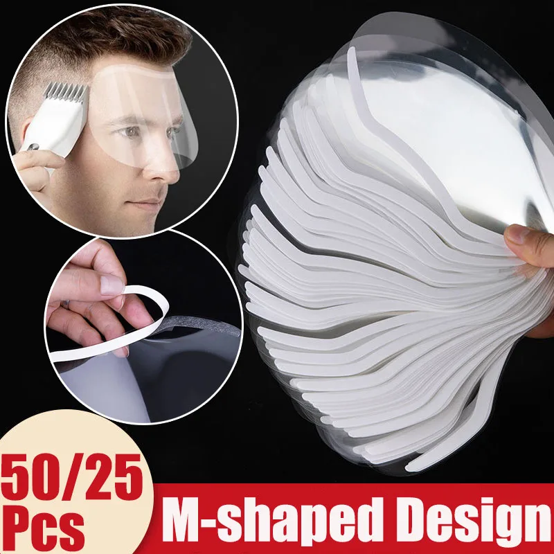 5025PcsMShapeSelfadhesiveMakeupShowerFaceShieldsVisors