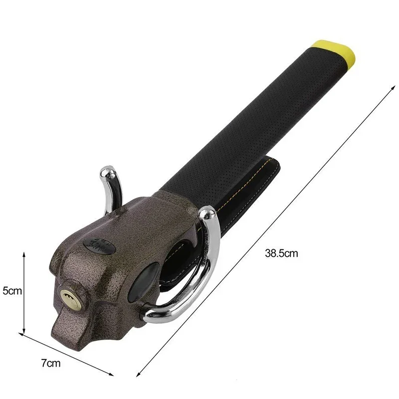 Steering Wheel Lock EAFC Car Steering Wheel Anti-theft Lock Bold Stainless Steel Foldable Anti-theft Security Car Lock Protection T-Lock Travel