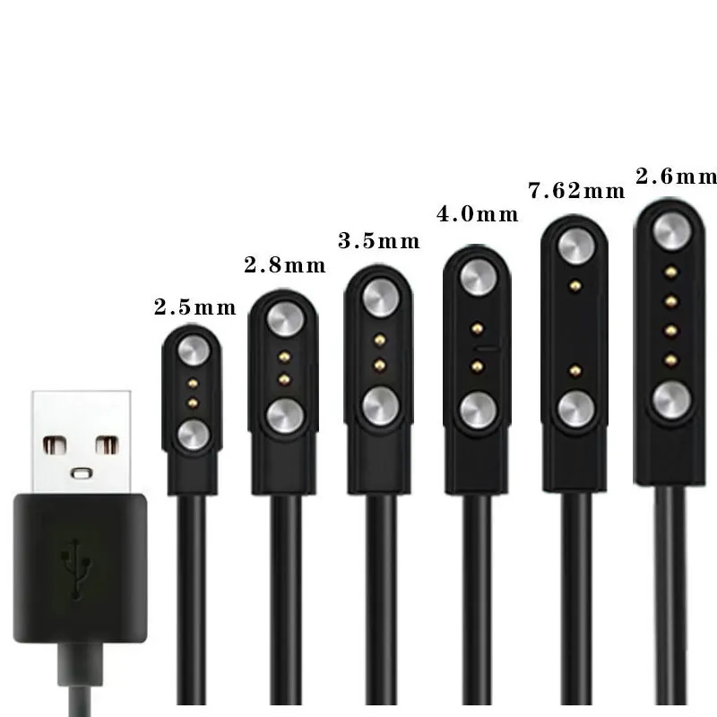 2 pinos 4 adaptador de carregador doca smartwatch adaptador usb cabo de carregamento para adulto/crianças relógio inteligente fio carga energia acessórios