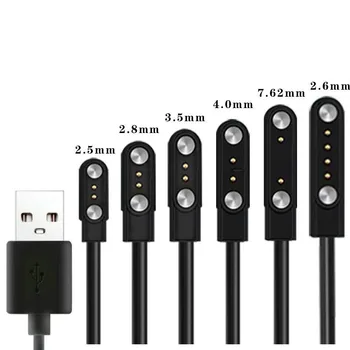 2 pins 4pins Smartwatch Dock Charger Adapter USB Charging Cable Cord for Adult/Kids Smart Watch Power Charge Wire Accessories 1