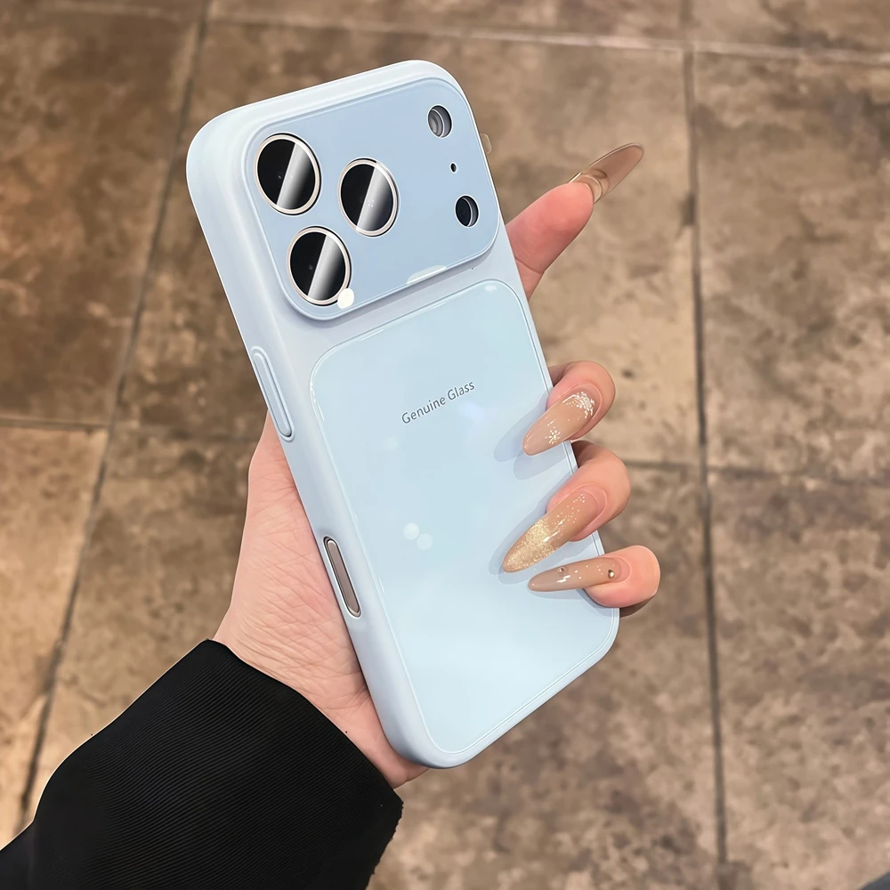 Echtes Glas Handyhülle Stoßfest Für Iphone Pro Max Plus_voghion.com