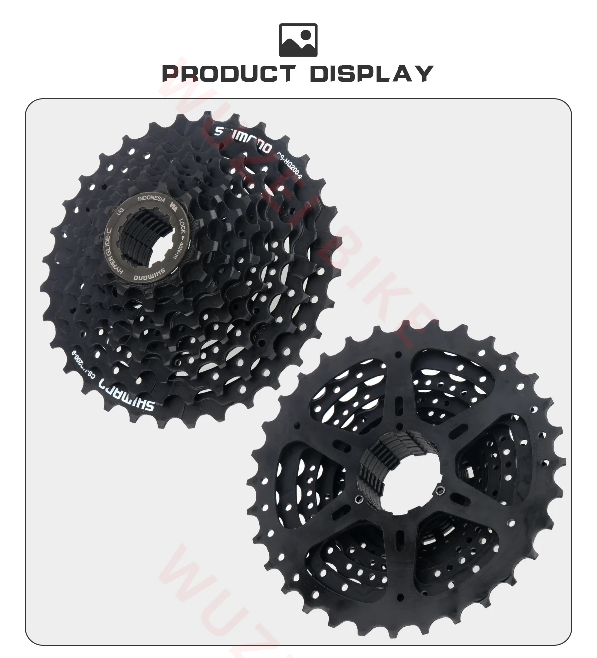 Shimano K7 9Speed Freewheel and Chain Groupset H200 Sunshine 23/25/28/30/32/36/40/42/46/50T Cassette HG53/KMC X9 Chain 9V Kit