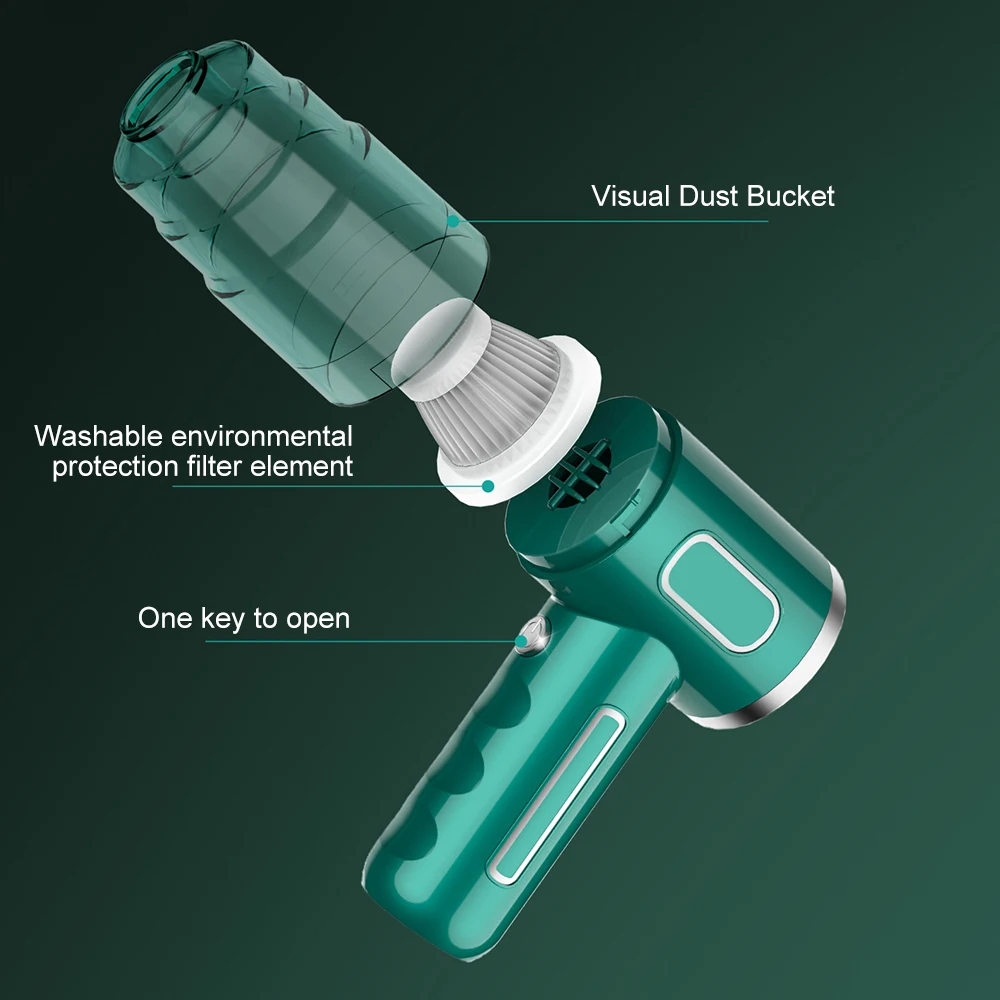 Car Wireless Vacuum Cleaner Wet Dry Cordless Handheld Auto Home & Car Dual Use Mini 29000Pa Vacuum Cleaner Handheld Vacuum Cleaner Wireless Vacuum Cleaner Portable Vacuum Cleaner