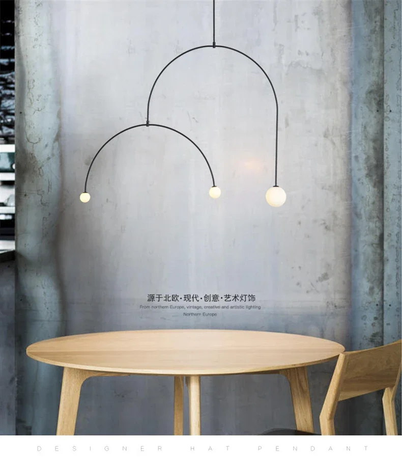 Nordic minimalist chandelier image 9