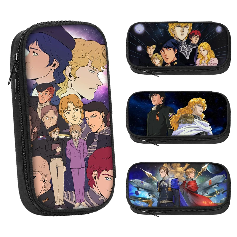 

21cm X 10cm Ginga Eiyuu Densetsu Pencil Cases Bags Anime Student Canvas Customizable Kawaii Large Capacity Office Accessories