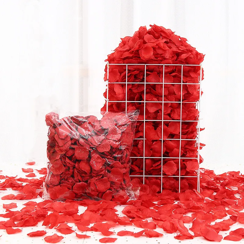 MUFEKUM Lot De 500 Pétales De Rose Artificiels Réutilisables Pour Chambre à Coucher, Saint-Valentin, Nuit Romantique, Anniversaire, Demande En Mariage, Séance Photo, Rouge