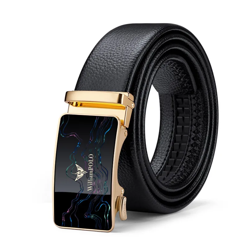 Men's genuine leather business belt automatic buckle high-end belt casual fashion belt - Image 6