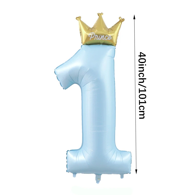 Palloncini Numero 40° Oro 101 Cm | Set Con Palloncino Happy Birthday E Cannuccia | Decorazioni Compleanno