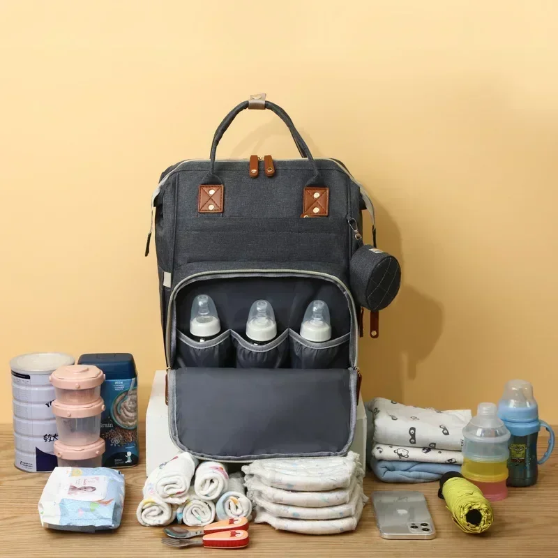 USB Mummy Bag Diaper Bag Baby Care Large Capacity Mom Backpack Mummy Maternity Wet Bags Waterproof Baby Pregnant Nappy Backpack 6