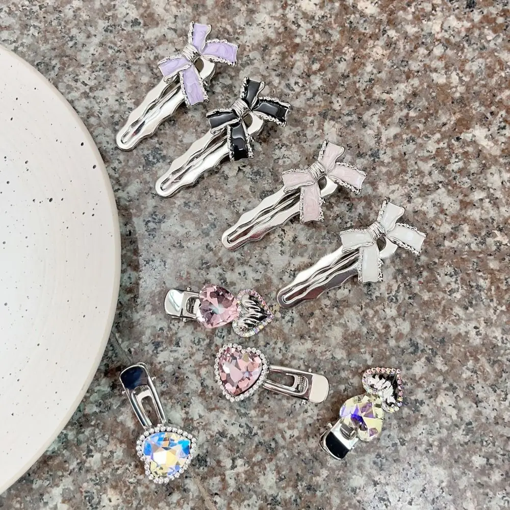 

2023 New Japanese Y2K Retro Hairpin Daily Temperament Versatile BB Clip Bowknot Love-heart Stylish Design Sense Headdress