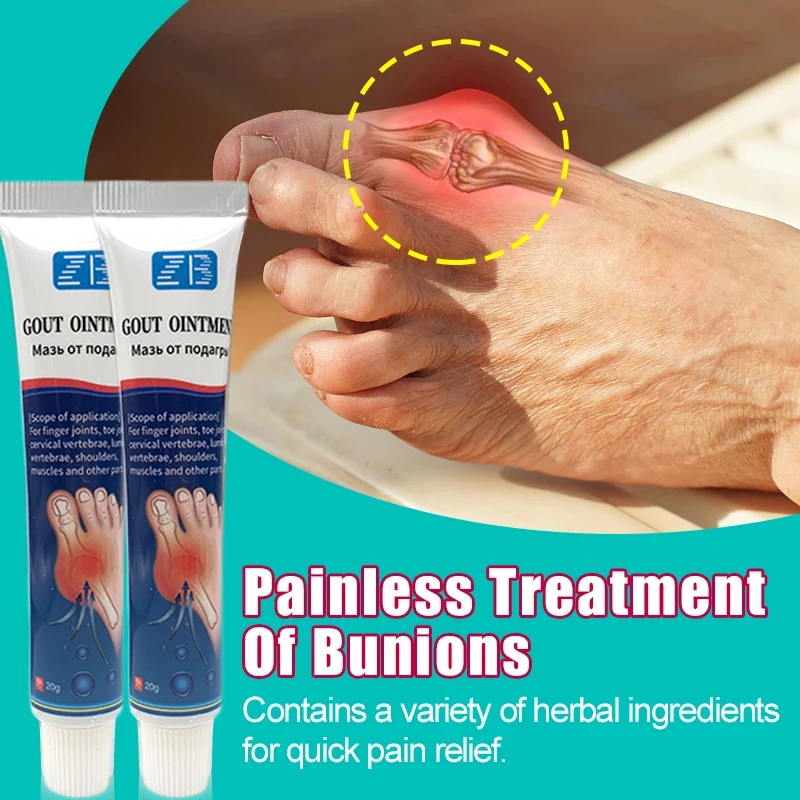ZB 20g Foot Gout Treatment Cream Thumb Corrector Finger Hallux Ointment Toe Bunion Pain Relieve Medical Plaster Health Care