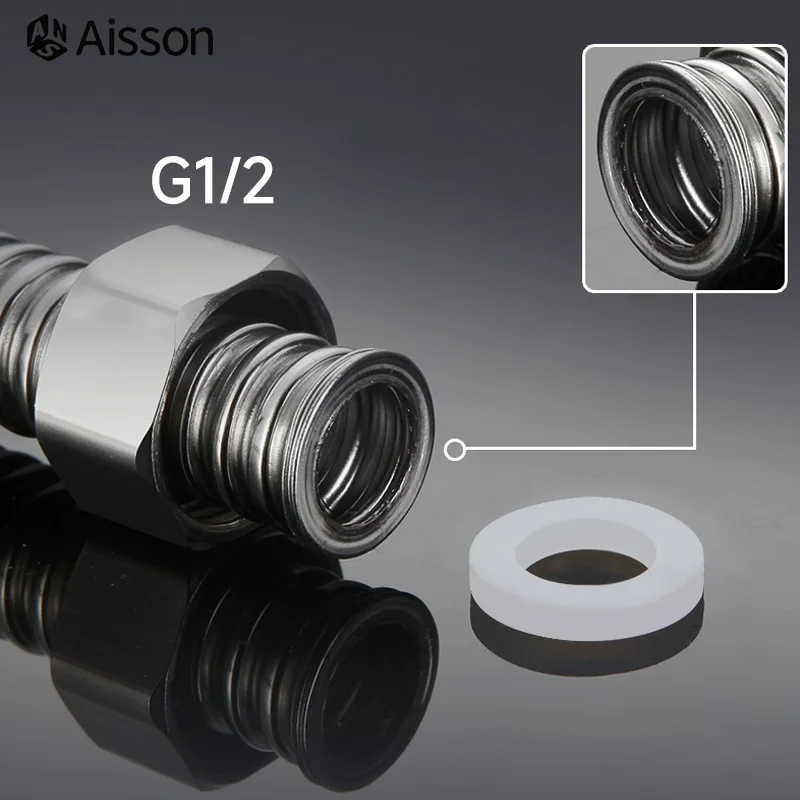 Plumbing Hose Water Pipe Plumbing Supply Hose 1pcs G1/2 304 Stainless Steel Bellow Weaved Bathroom Heater Valve Connect Corrugated