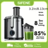 SiFENE Juicer Machine, 3.2" Big Mouth, 1000W Powerful Juicer Extractor Maker for Whole Fruits and Vegetables, BPA-Free Stainless 1