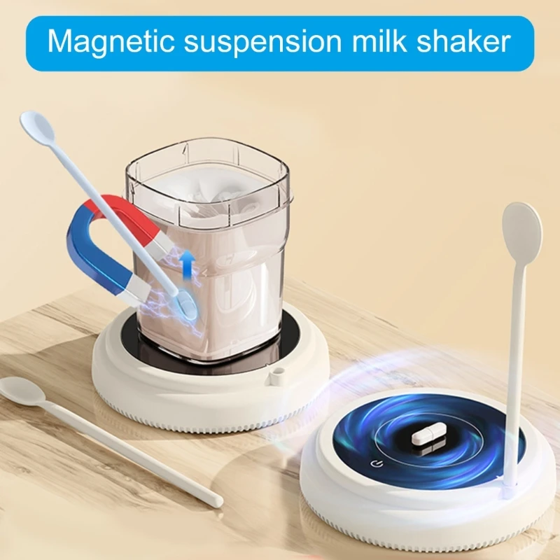 Automatic Magnetic Levitation Milk Shaker Type-C Charging Electric Suspension Milk Powder Mixing Blender Magnetic Frother