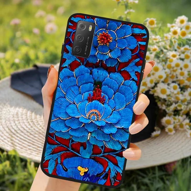 3D Soft TPU Floral Embossed Silicone Phone Case - Elegant Flower Design Back Cover