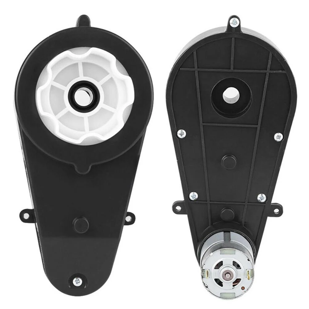 전기 모터 기어박스 전동 공구 기어, RS550, 12V 교체, 어린이 자동차 장난감, 휴대용 40000RPM PP 소재, 금속 블랙