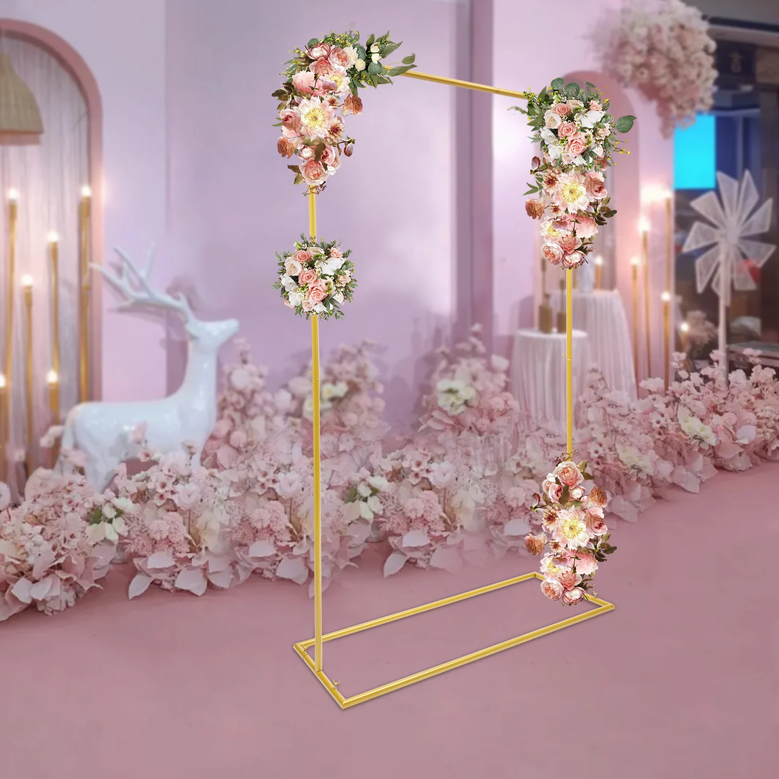 1.92m Wedding Road Flower Stand Background Decoration Rack 10kg Load-bearing Capacity