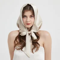 New Style High Quality Silk Hat Scarf Cap Double Layer Hat Sun Hat For Women Girl 1