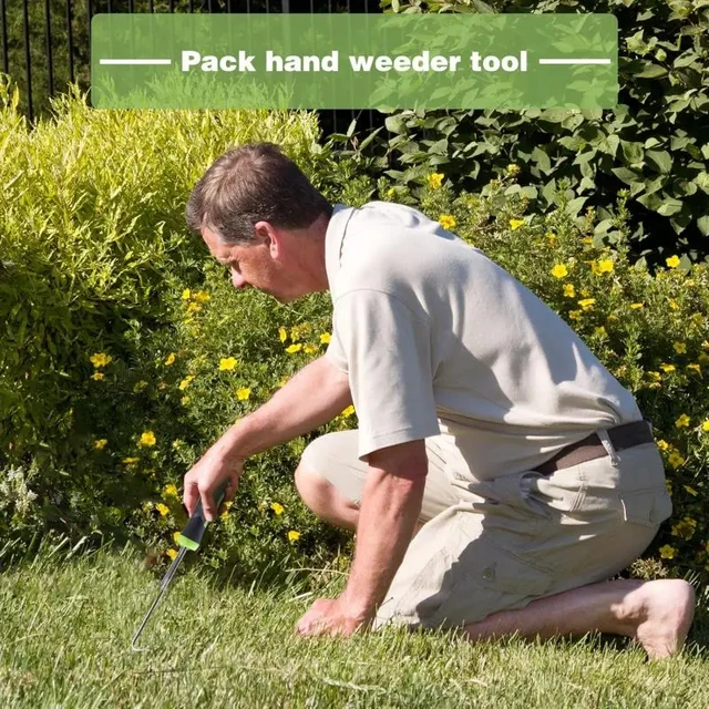 Manual Weed Root Remover: Ergonomic Design & Non-Slip Grip – Effortless Weeding Tool for Lawn, Patio & Gravel Surfaces 3