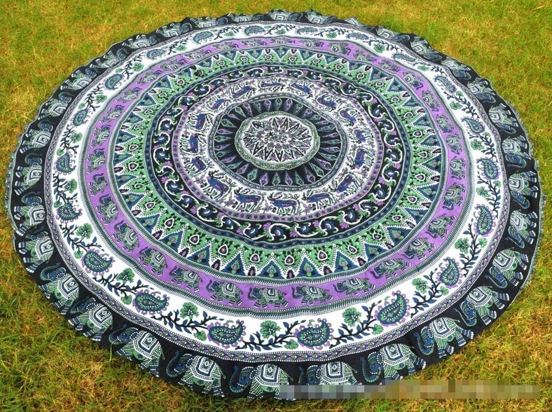 1pc Sommer Strand Werfen Teppich Decke Böhmischen Mandala Wandbehang Tapisserie Bettwäsche Indische Tapisserie Hippie Tischdecken Camping Pad