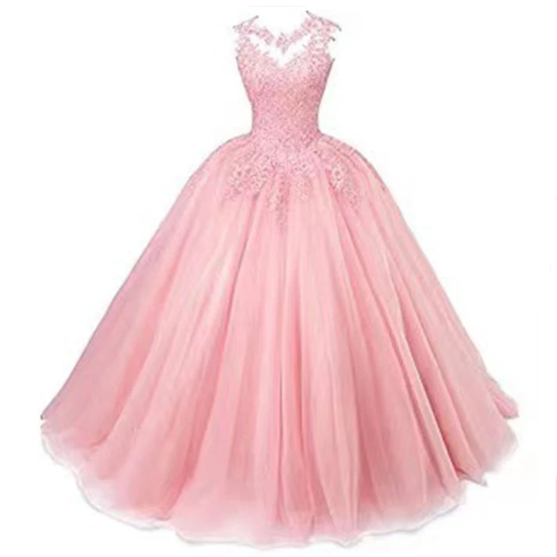Ball Gowns Vintage Quinceanera Dresses Appliques Tulle Lace Prom Party Gowns Formal Graduation Dress Vestido De 15 Anos Sweet 16