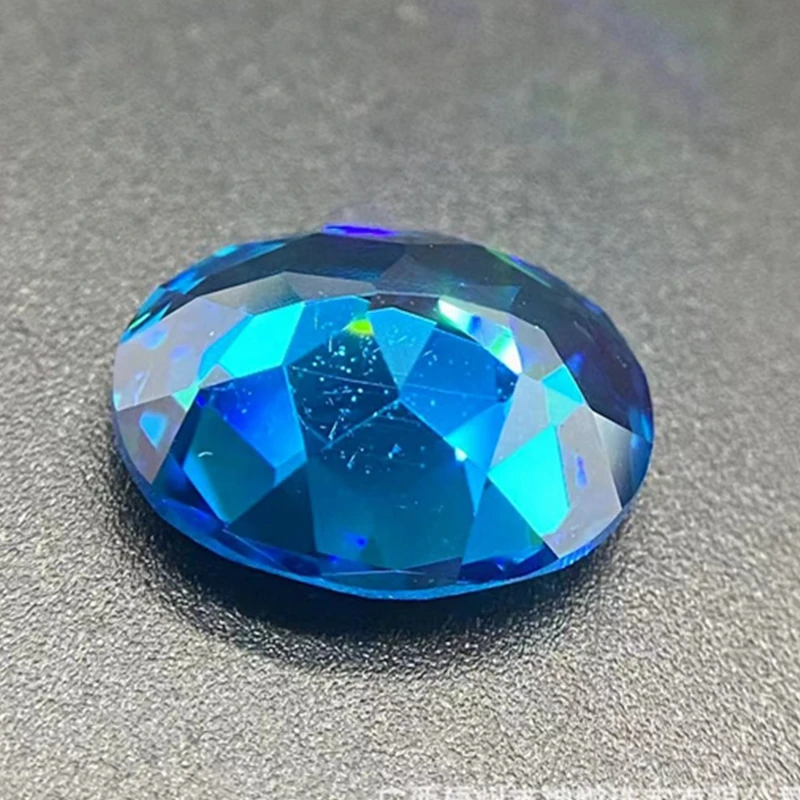 Natural Blue Sapphire Deep Blue Oval Shape Cut Loose Gemstone Synthetic Gems For Jewelry 5
