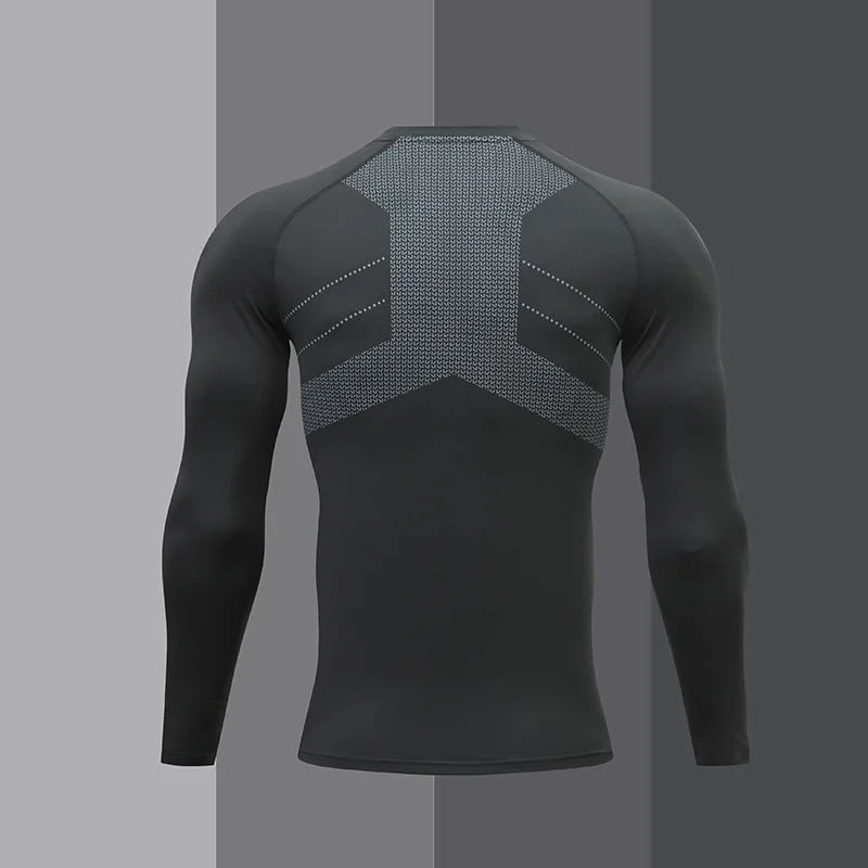 1 Piece Men's Athletic Compression Shirt Spring/Autumn Base Layer Slim Fit Printed Solid Color Round Neck Casual Sports Tig compression t shirt compression shirt