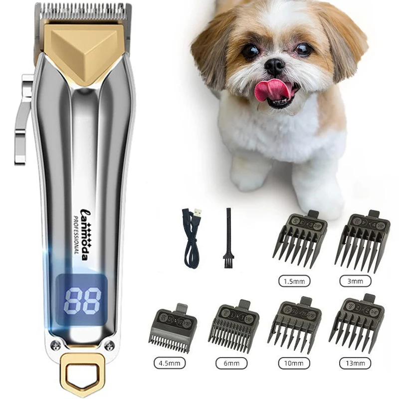 Professional Dog Hair Clipper for Pets Rechargeable Cordless Animals Puppy Trimmer Cutting Machine Cats Grooming kit Low Noise