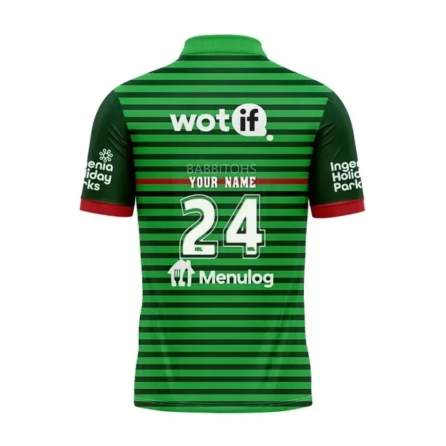 CAMISETA POLO South Sydney Rabbitohs 2024 Camiseta de rugby de local/visitante/entrenamiento - Talla para hombre: S-5XL (número de nombre personalizado impreso)