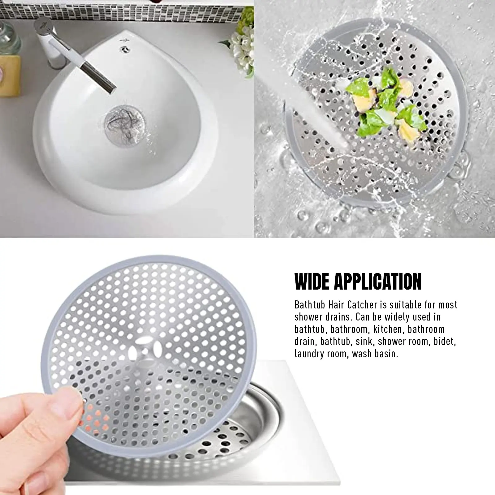 Exclusive Bargain LEKEYE Shower Drain Hair Catcher, Drain Strainer, lekeye shower drain hair catcher