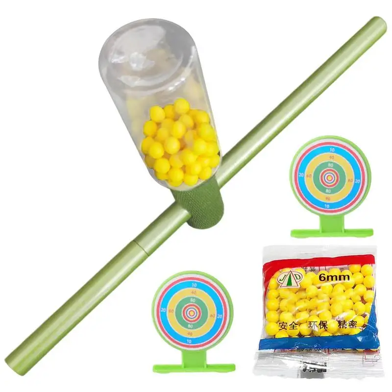 

Soft Pinball Launcher Alloy Crackling Tube Safe And Soft Pinball Game Aluminum Alloy Simulation Bamboo Small Ball Shooter