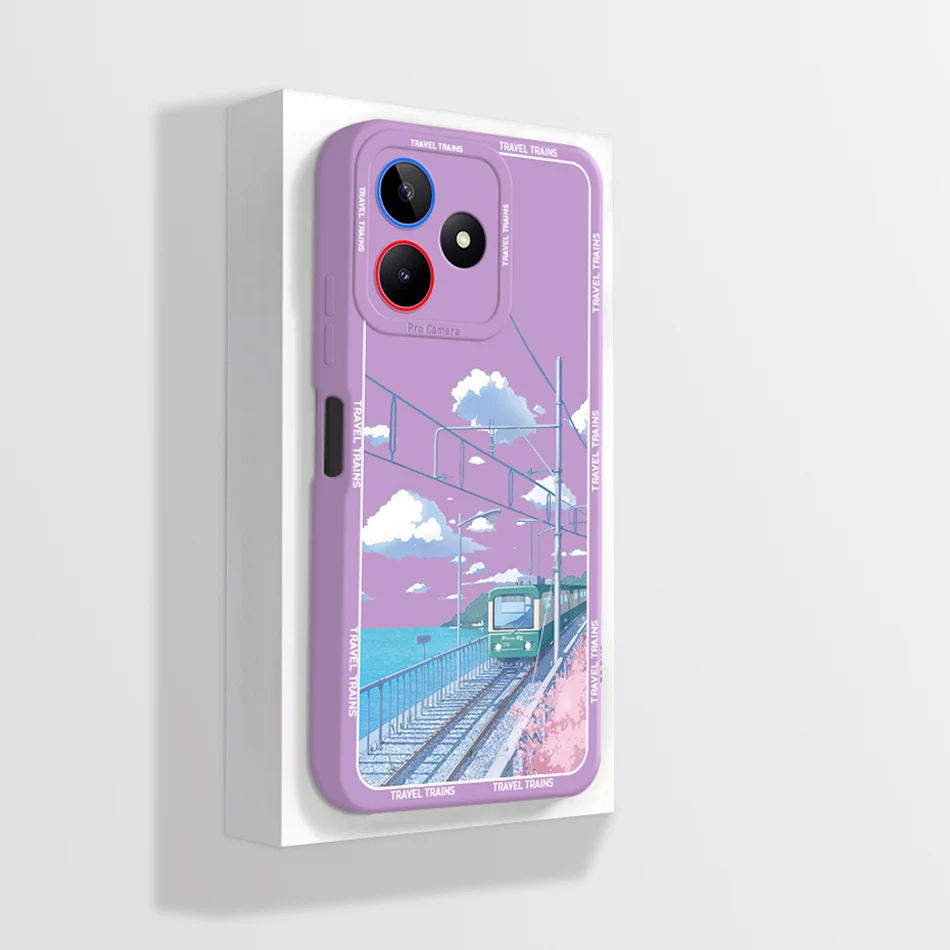 Elegant Floral Phone Case with Full Camera Protection - Realme Note 50