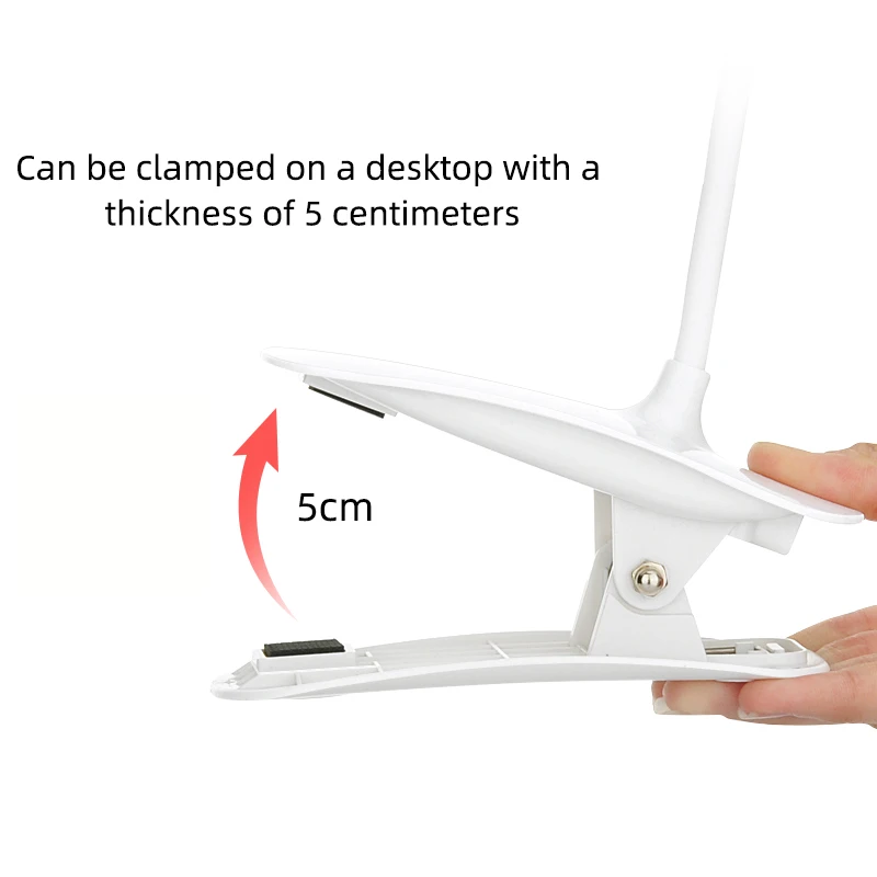 LED Desk Lamp Clip on Type USB Charging With Built In Lithium Battery Touch Dimming Student Learning Reading Table Lamp 5